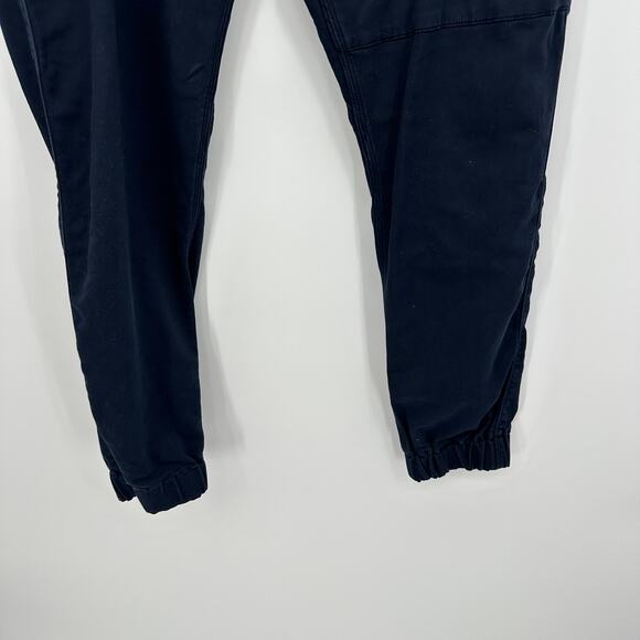 DUER Mens N2X Slim Fit Navy Blue Joggers Size 33x29 Stretch Drawstring Waist - Picture 3 of 7